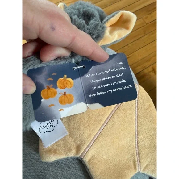 NWT Slumberkins grey bat plush collectible - Picture 5 of 7